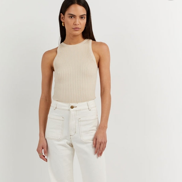 DISSH Tops - Dissh Oscar High Neck Top - Stone